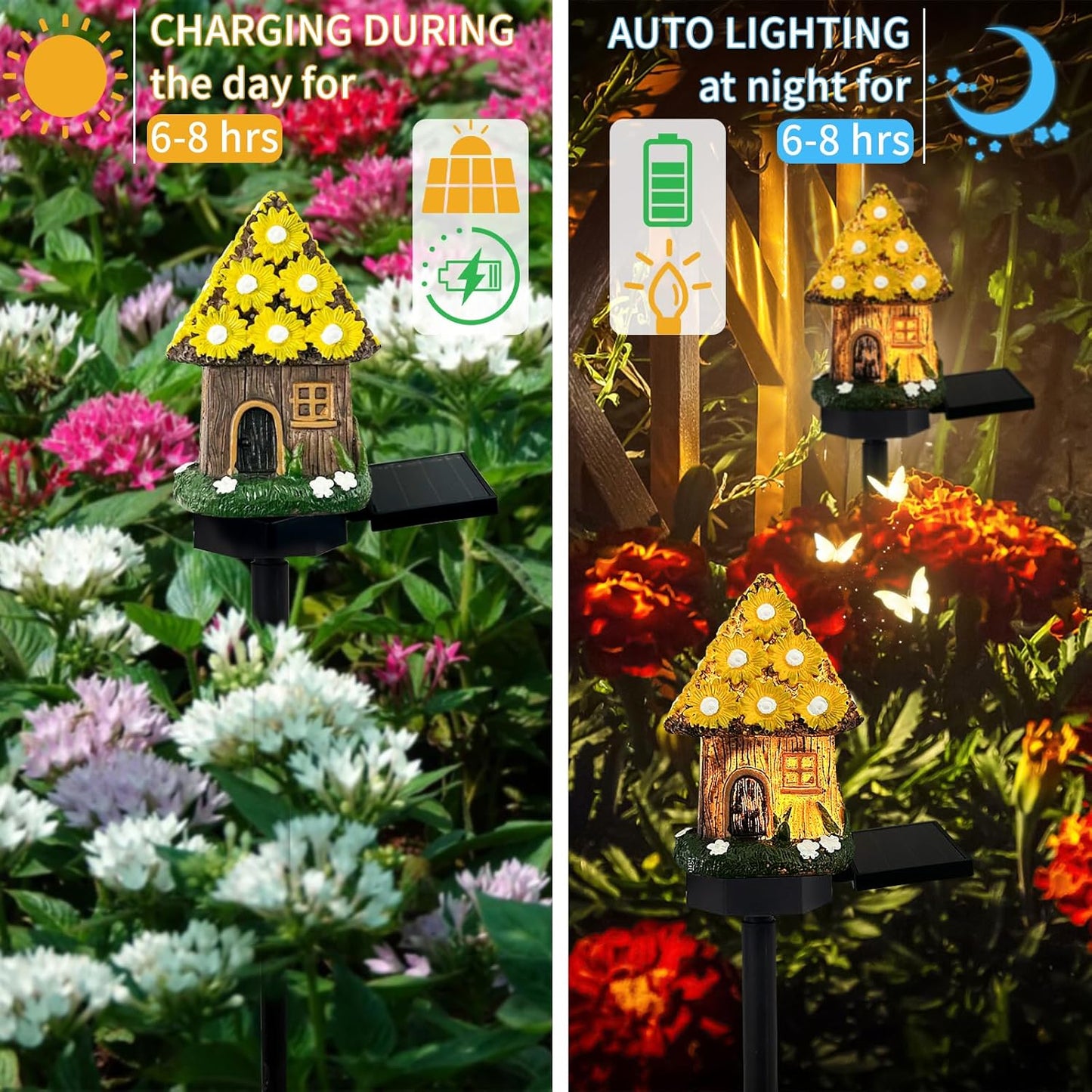 Lampa decorativa de gradina cu încarcare solara