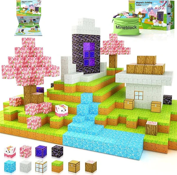 Blocuri magnetice de constructie 3D 2.5 cm — Util Pentru Familie și Copii