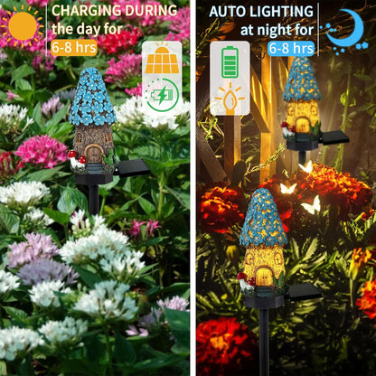 Lampa decorativa de gradina cu încarcare solara