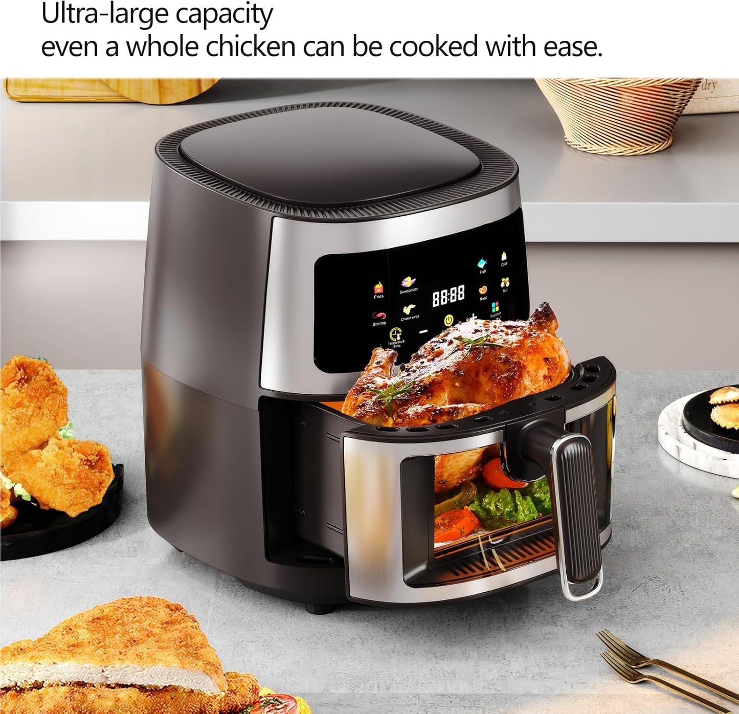 Friteuza cu aer cald Air Fryer 10L 2400 W — Mai Mult Confort în Bucătărie