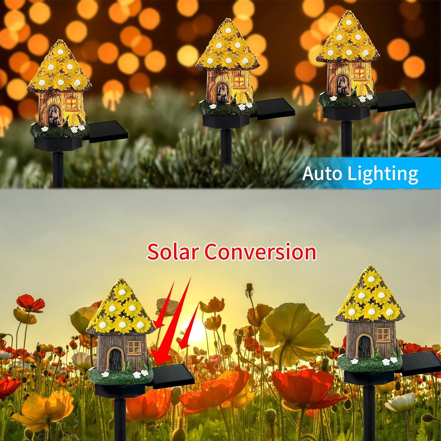 Lampa decorativa de gradina cu încarcare solara