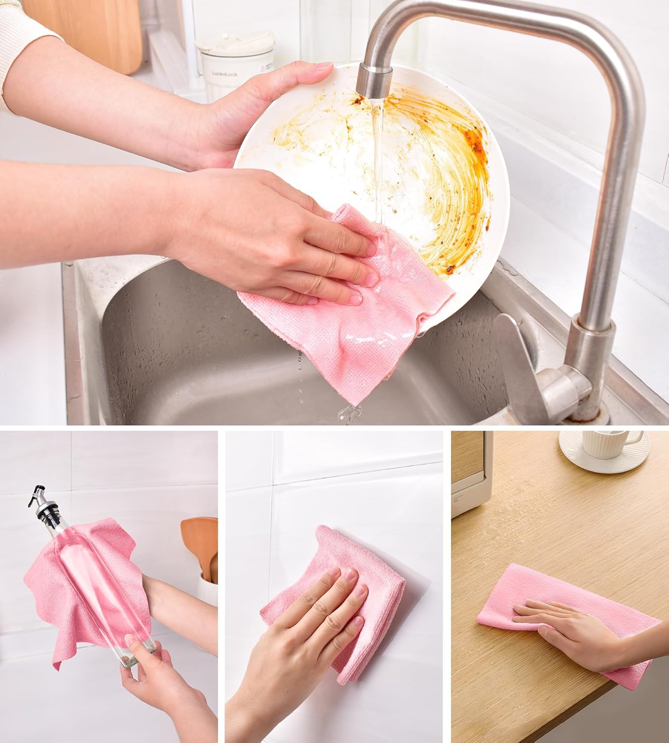 Set 30 lavete reutilizabile multifunctionale 25x25 cm — Mai Mult Confort în Bucătărie