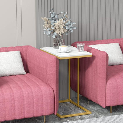 Masuta laterala cu blat tip C design modern 45 x — Confort Practic Pentru Casa Ta