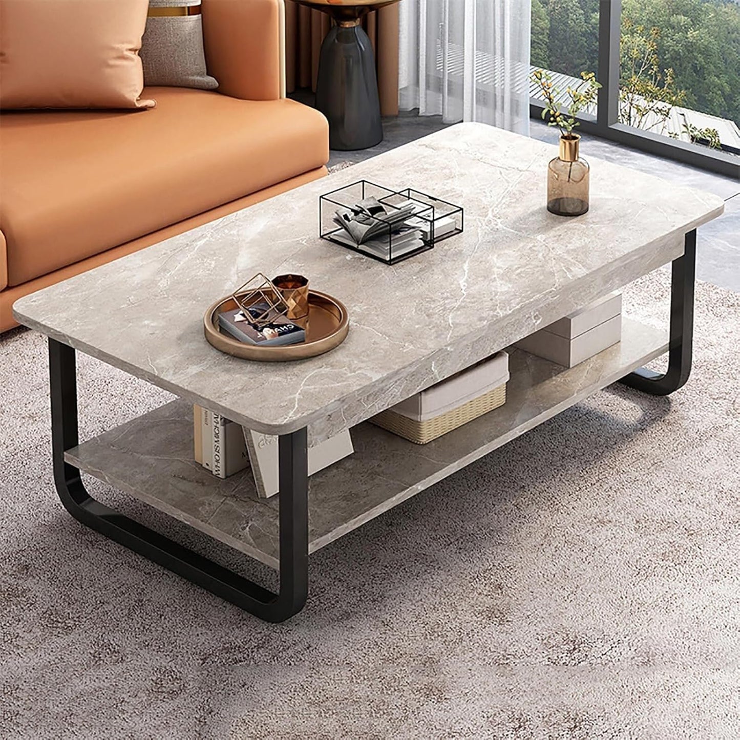 Masa de cafea rectangulara din MDF pentru living — Confort Practic Pentru Casa Ta