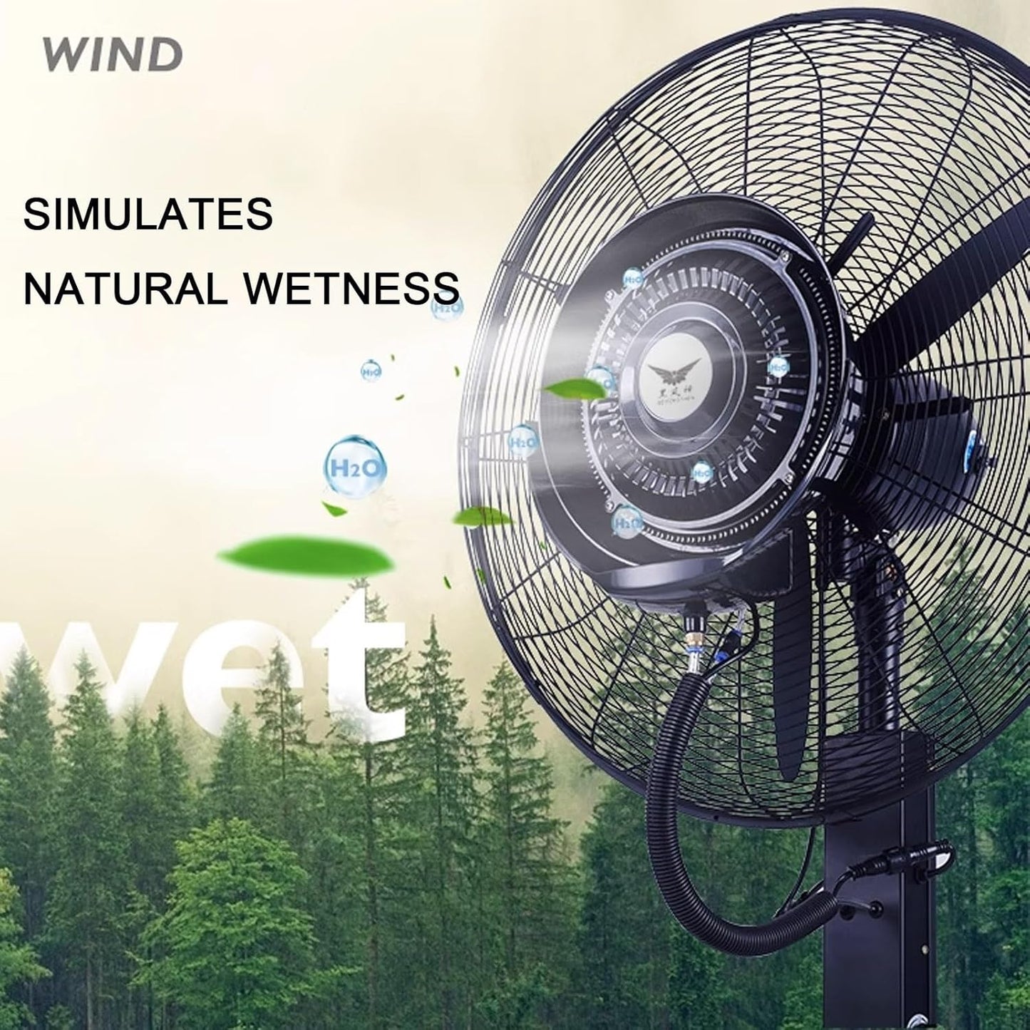 Ventilator industrial cu rezervor apa 40 litri diametru 55cm putere — Mai Mult Confort în