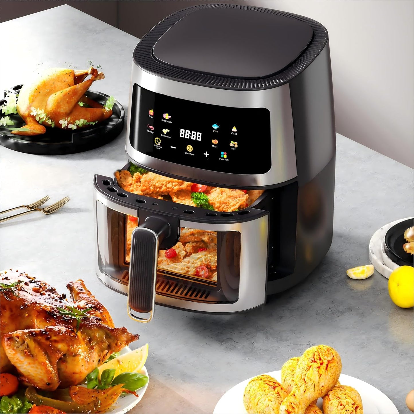 Friteuza cu aer cald Air Fryer 10L 2400 W — Mai Mult Confort în Bucătărie