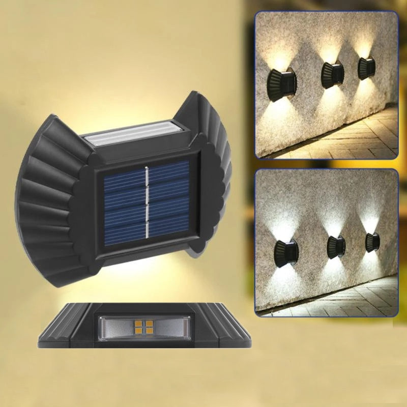 Set 4 lampi solare exterioare pentru perete — Ambient Modern Pentru Acasă