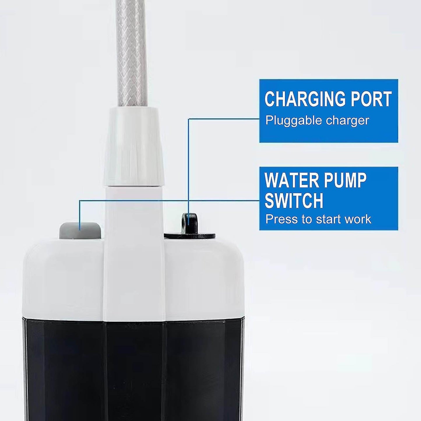 Dus portabil de camping cu robinet incorporat USB pentru interior/exterior — Mai Mult Confort