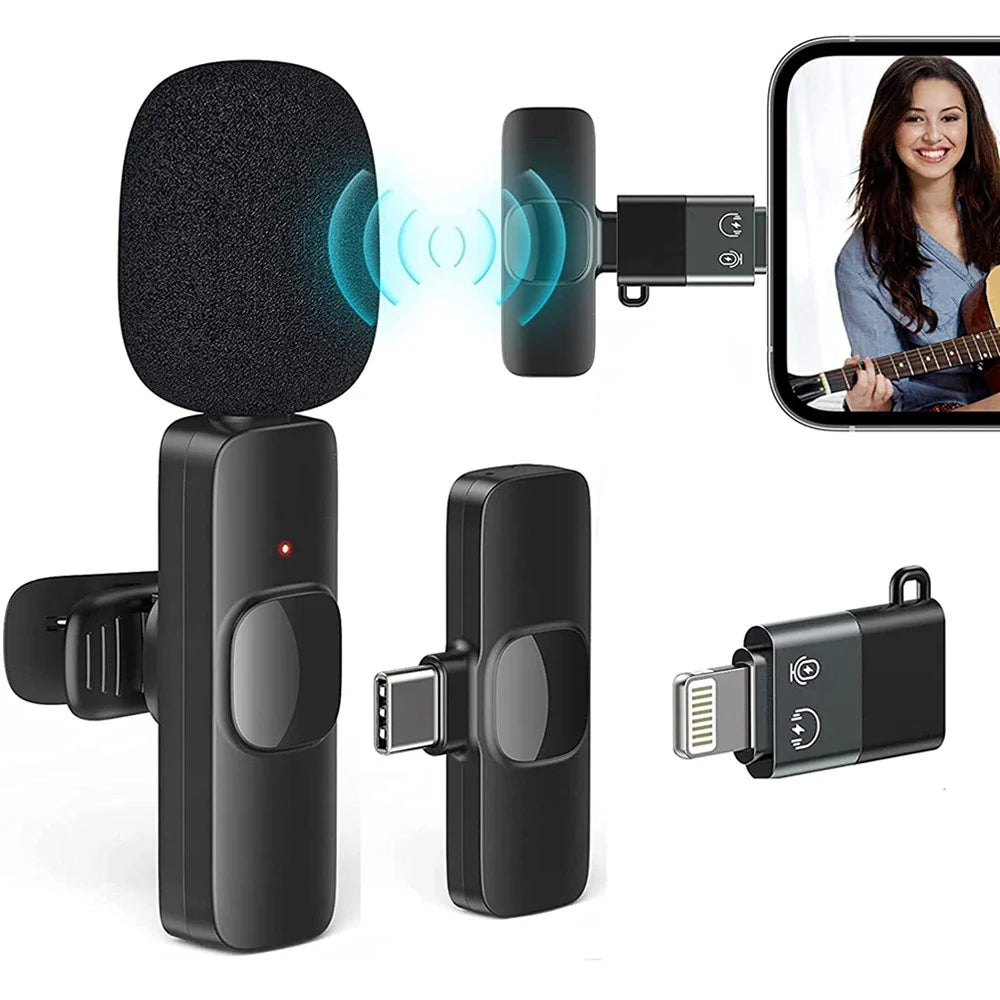 Microfon wireless K8 tip lavaliera conector USB tip C/iPhone — Utilitate Smart Zi de Zi