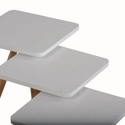 Set 3 masute decorative cu picioare din lemn 34x34 cm — Confort Practic Pentru Casa Ta