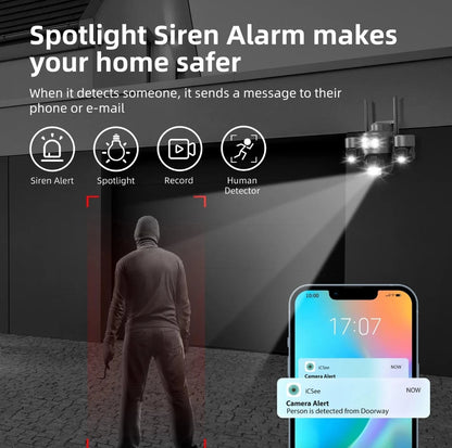Camera de Securitate Exterior Dome 4K, Urmarire AI, WiFi, A-161-20