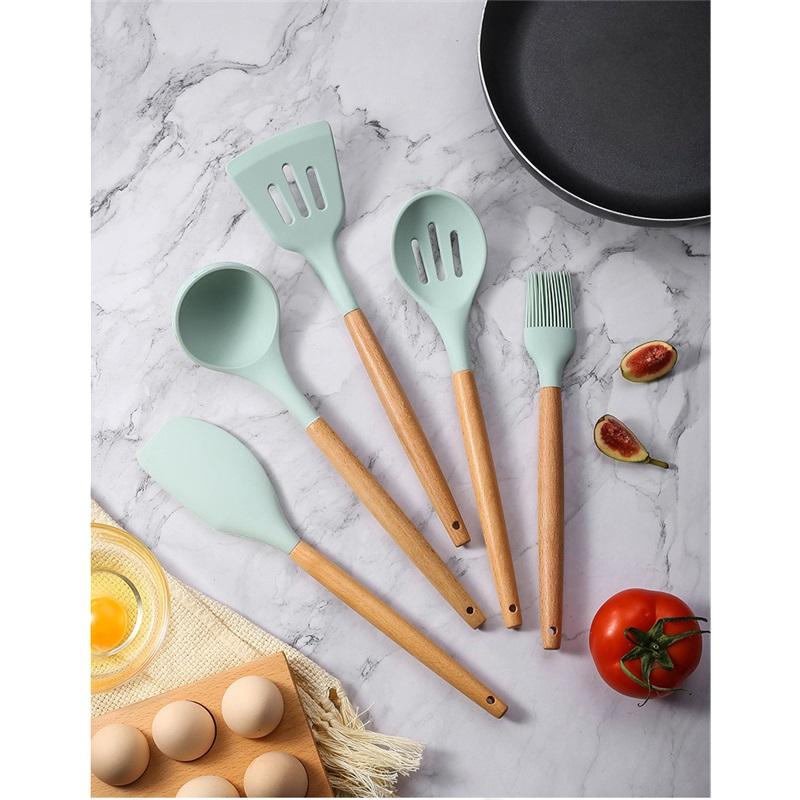Set Ustensile Bucătărie din Silicon cu Suport, 12 Piese, A-181-2