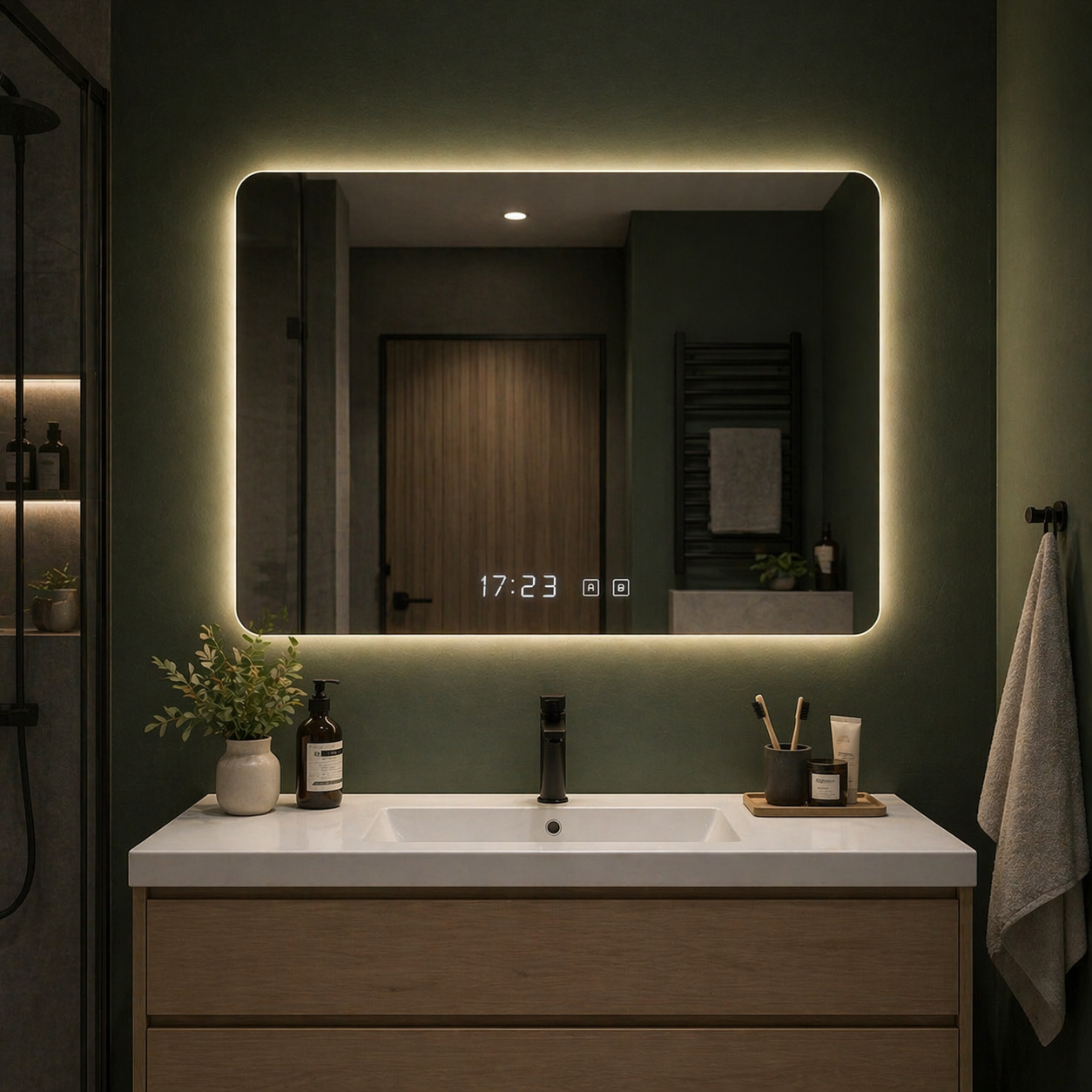 Oglinda Led Premium 80x60 — Confort Practic Pentru Casa Ta