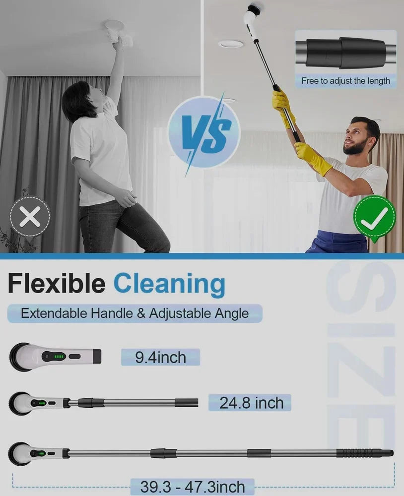 Perie electrica rotativa de curatate 9 in 1 – 9 — Confort Practic Pentru Casa Ta