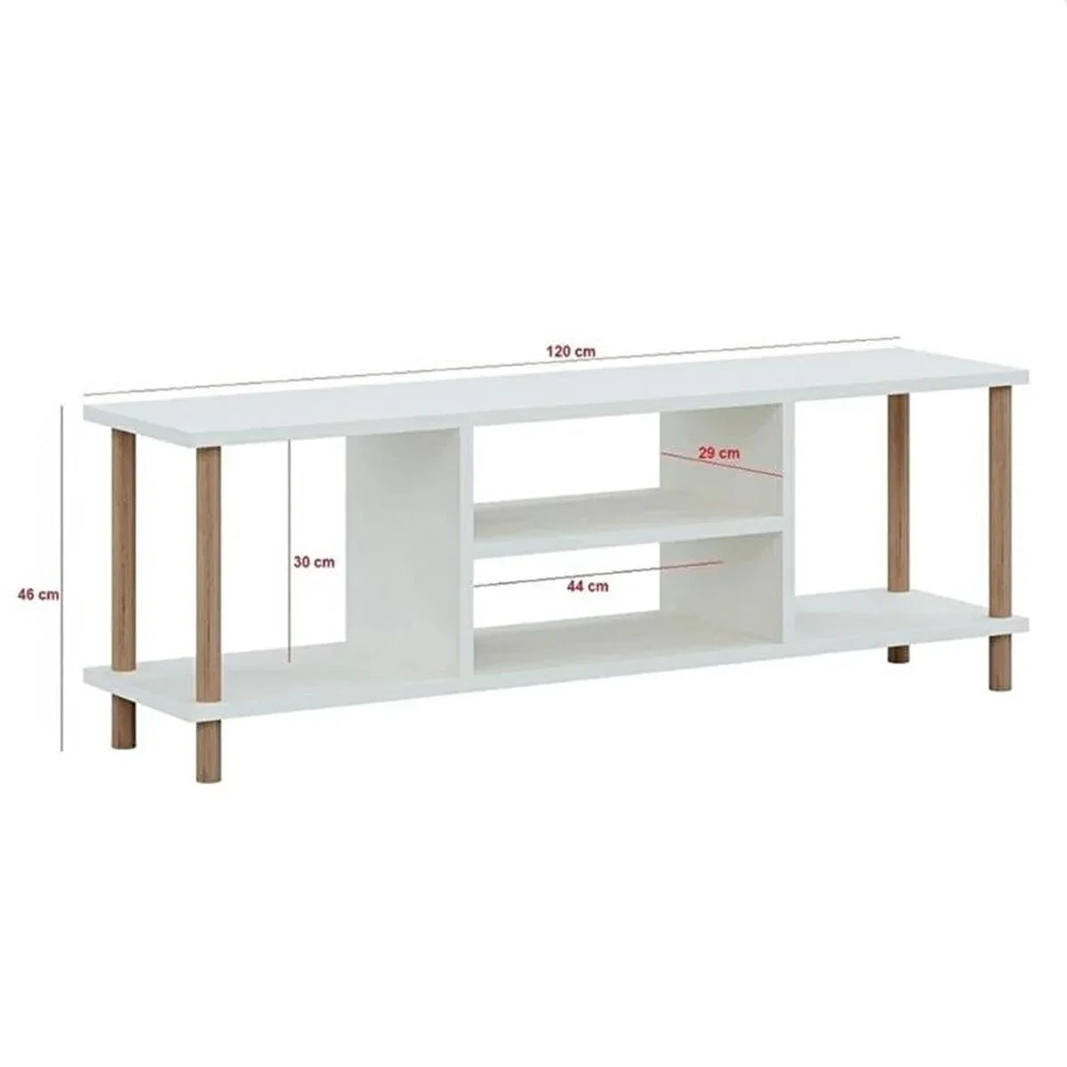 Comoda TV cu rafturi 120 cm — Confort Practic Pentru Casa Ta