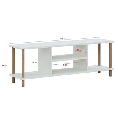 Comoda TV cu rafturi 120 cm — Confort Practic Pentru Casa Ta