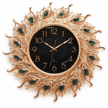 Ceas de perete decorativ 70 cm de paun design elegant — Confort Practic Pentru Casa Ta