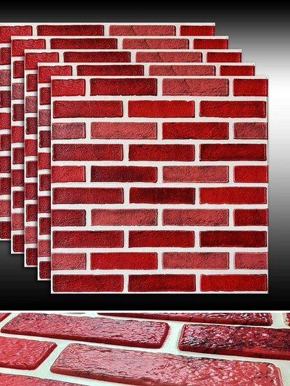 Tapet auto-adeziv 3D cu textura de caramida 68 x 68 — Confort Practic Pentru Casa Ta