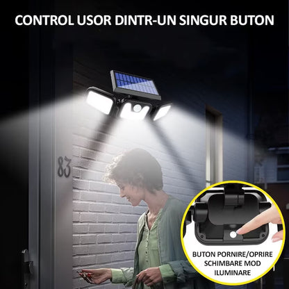 Lampa Solara LED cu Senzor Crepuscular si de Miscare, A-119-80