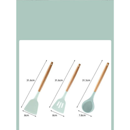 Set Ustensile Bucătărie din Silicon cu Suport, 12 Piese, A-181-2