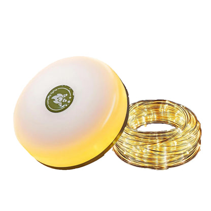 Lumina de Camping cu Lanterna si Banda LED 20M, Alb Cald si Alb Rece, M-111