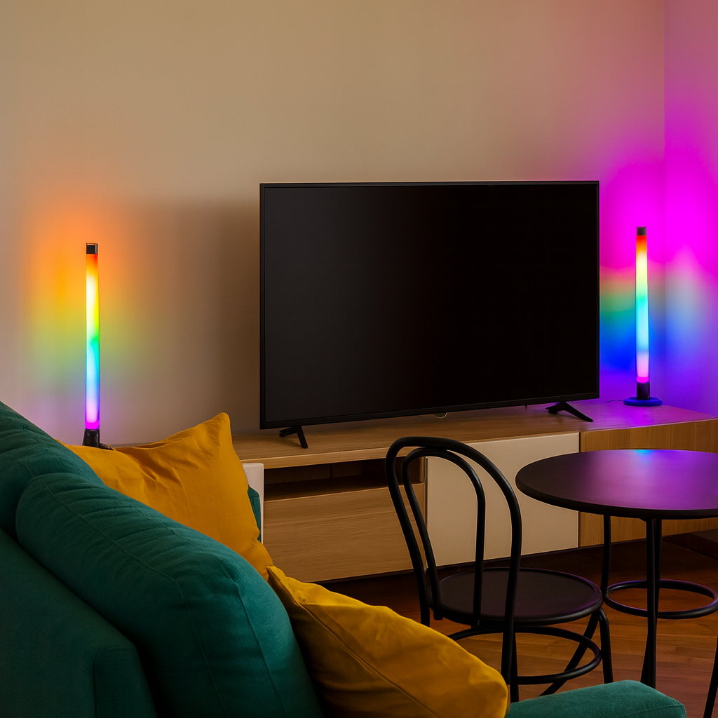 Set 2 Bare LED RGB Inteligente Ambientale cu Aplicație și Telecomandă, A-127-38