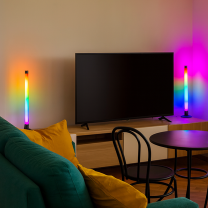Set 2 Bare LED RGB Inteligente Ambientale cu Aplicație și Telecomandă, A-127-38