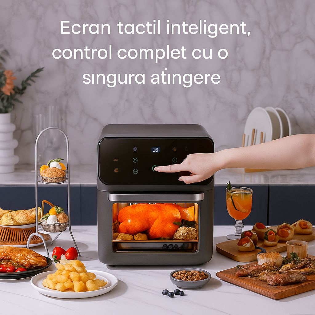 Air Fryer Electric Inteligent 10L Cu Ecran Touch – Cuptor — Mai Mult Confort în Bucătărie