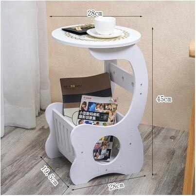 Masuta decorativa pentru cafea cu suport reviste si ziare 28cm — Confort Practic Pentru Casa Ta
