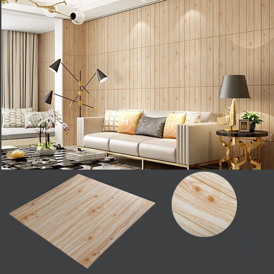 Tapet autocolant pentru perete 3D imitatie lemn 5mm — Confort Practic Pentru Casa Ta