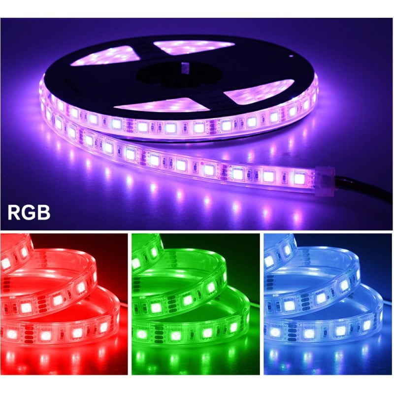Bandă LED RGB 5050 Submersibilă 5m, 300 LED, 12V, IP68, Q-18A141