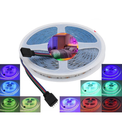 Bandă LED COB RGB 24V, 5m, 840 LED/m, 16W/m, 10mm, Q-18A133