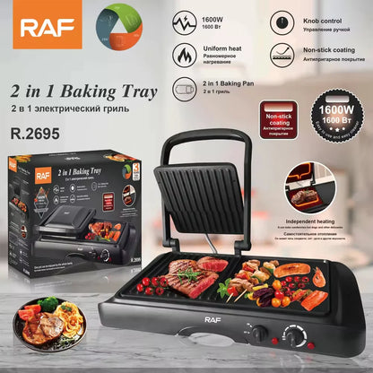 Grill și plită electrică 2 în 1 RAF R.2695 – — Mai Mult Confort în Bucătărie