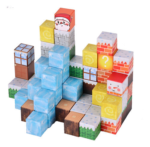 Blocuri magnetice de constructie 3D 2.5 cm — Util Pentru Familie și Copii