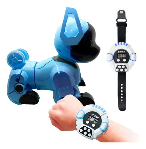 Robot Catelus Smart cu telecomanda ceas — Util Pentru Familie și Copii