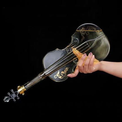 Set decantor in forma de vioara cu 2 pahare si — Mai Mult Confort Oriunde