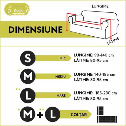 Husa Elastica pentru canapea 2 Locuri — Soluție Practică Pentru Acasă