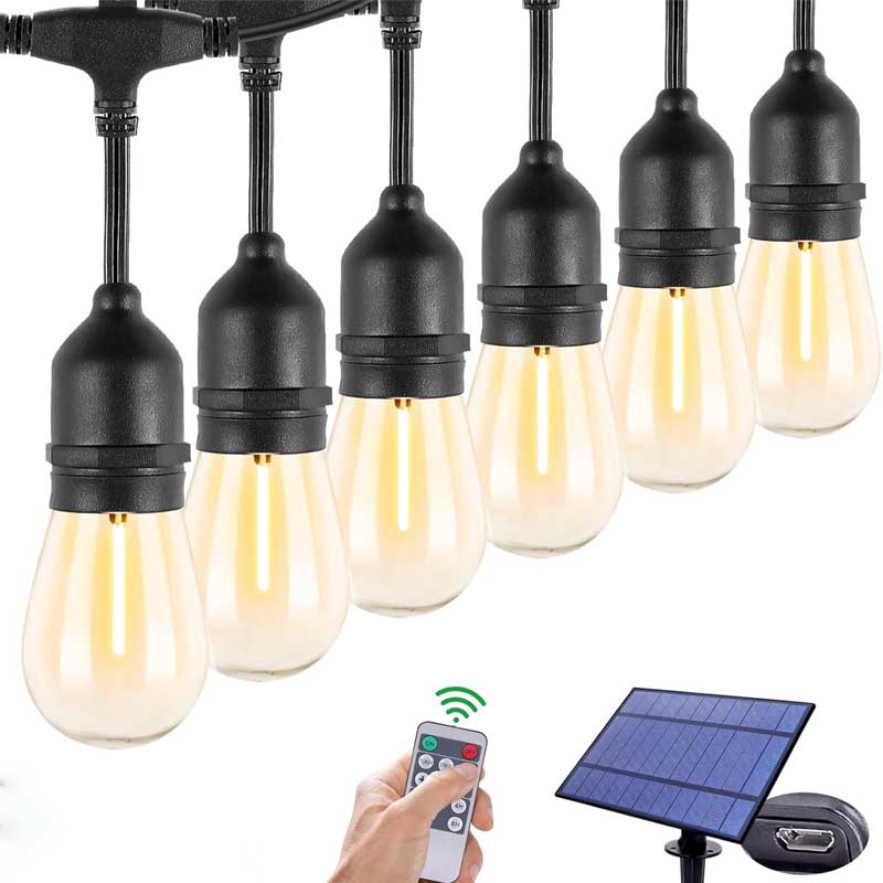 Ghirlandă Luminoasă cu Încărcare Solară, 10 metri, 20 Becuri LED Lumină Caldă incluse, ElectroAZ