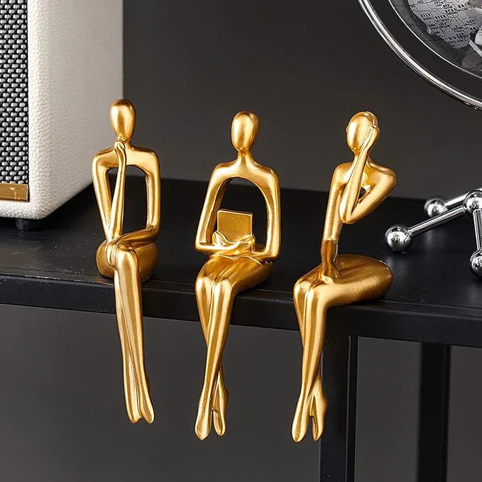 Set 3 decorative aurii din rasina — Confort Practic Pentru Casa Ta
