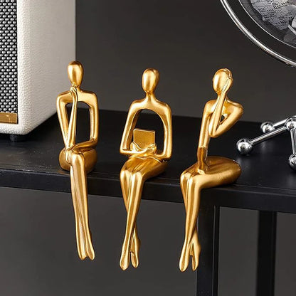 Set 3 decorative aurii din rasina — Confort Practic Pentru Casa Ta