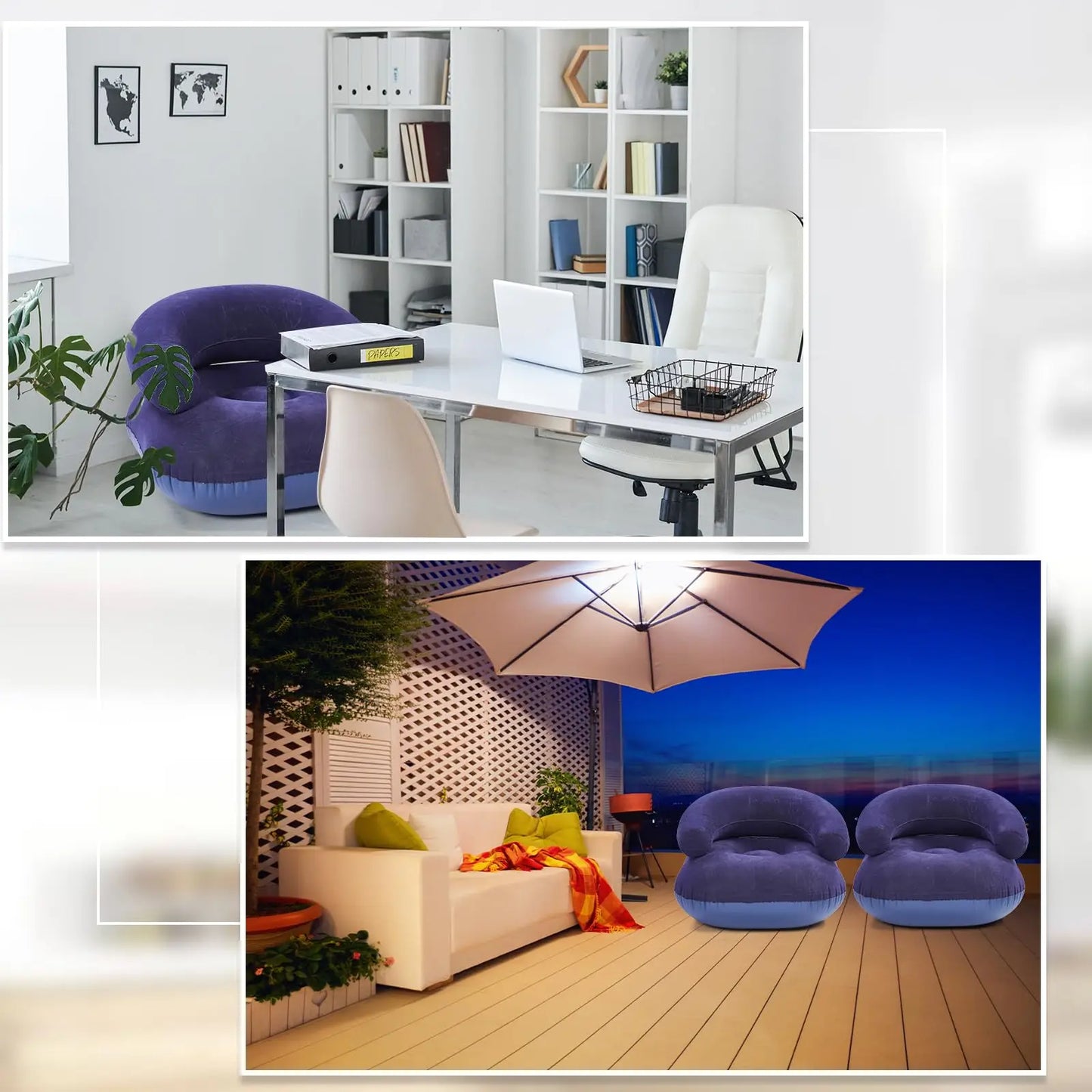Fotoliu Gonflabil Interior/Exterior 91 x 91 cm — Mai Mult Confort Oriunde