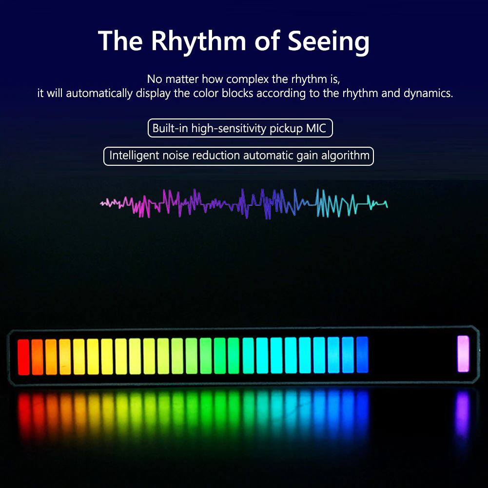 Lumina de ritm LED Bar RGB cu lumini ambientale si — Utilitate Smart Zi de Zi