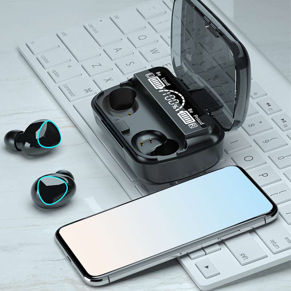 Casti wireless M10 Bluetooth 5.3 LED — Utilitate Smart Zi de Zi