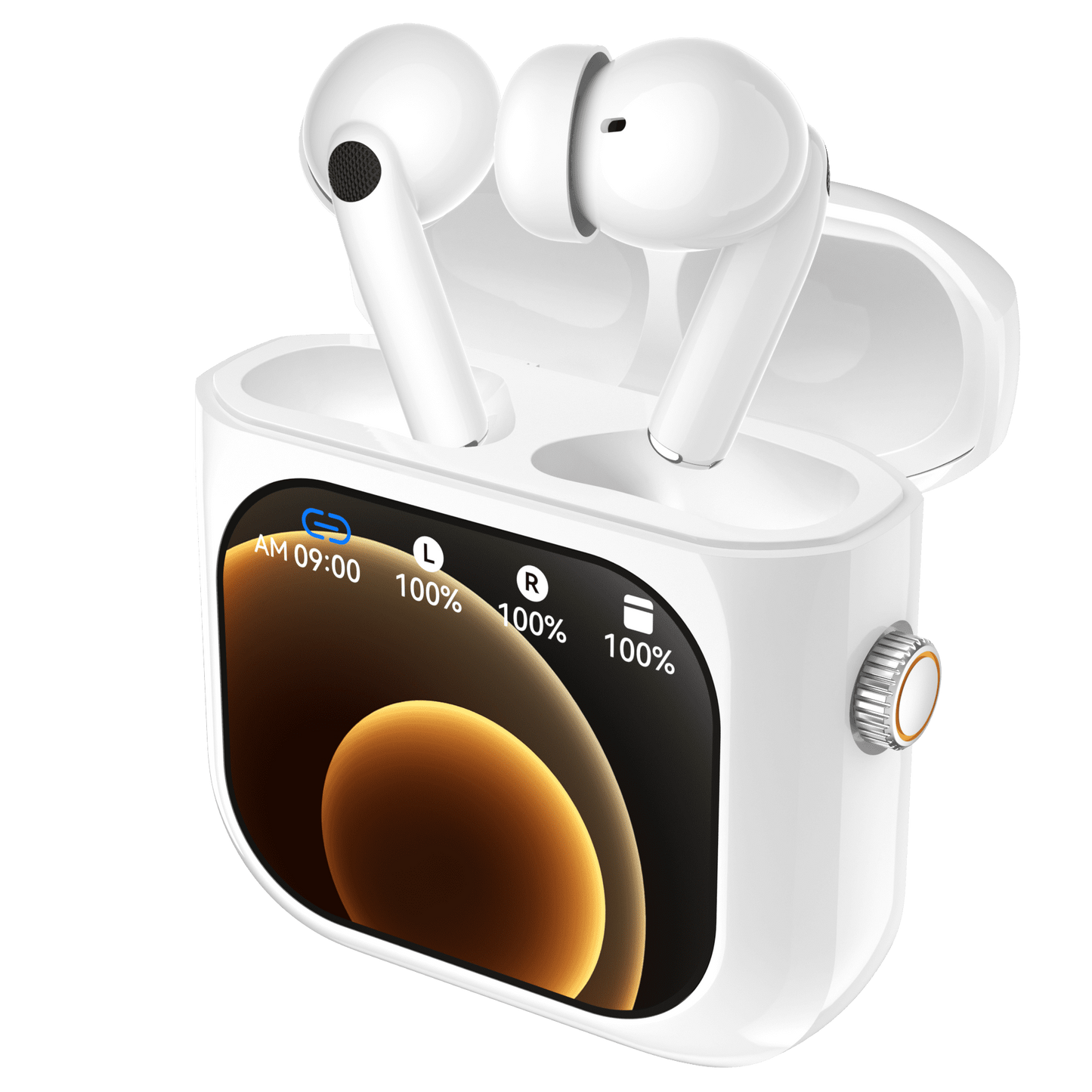 Casti Wireless Bluetooth cu Control Touch si Ecran LCD 2.01 — Utilitate Smart Zi de Zi