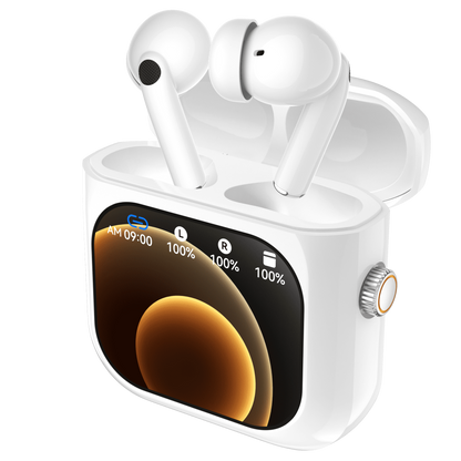 Casti Wireless Bluetooth cu Control Touch si Ecran LCD 2.01 — Utilitate Smart Zi de Zi