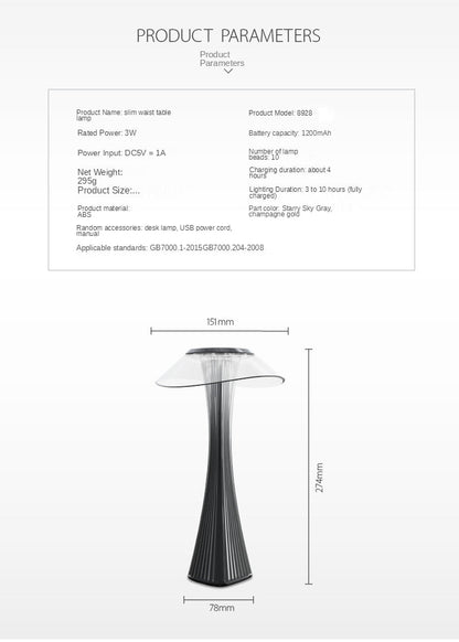Lampa de masa LED cu touch incarcare USB — Ambient Modern Pentru Acasă