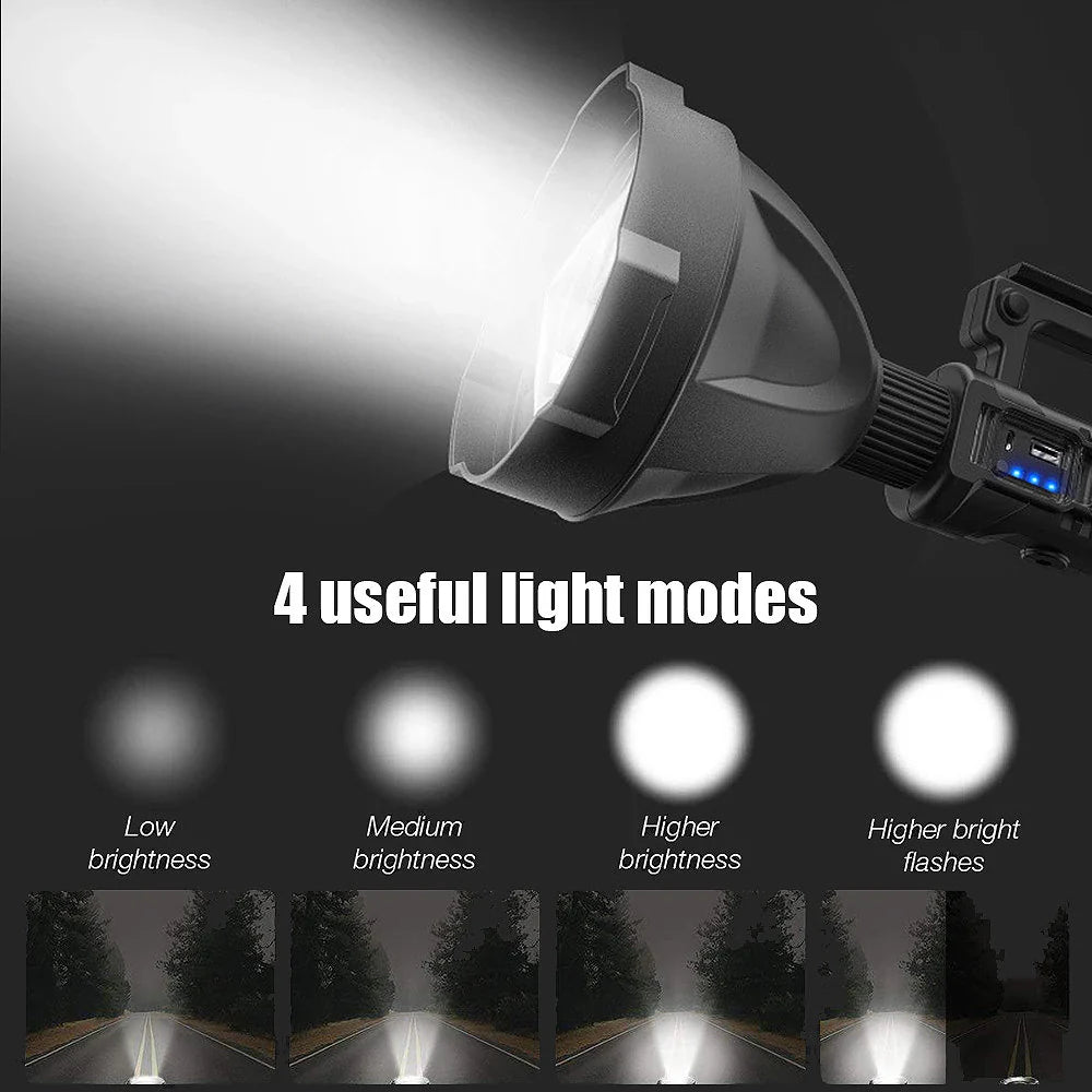 Lanternă LED Profesională cu Încărcare Solară, USB, Trepied și Powerbank, A-145-9
