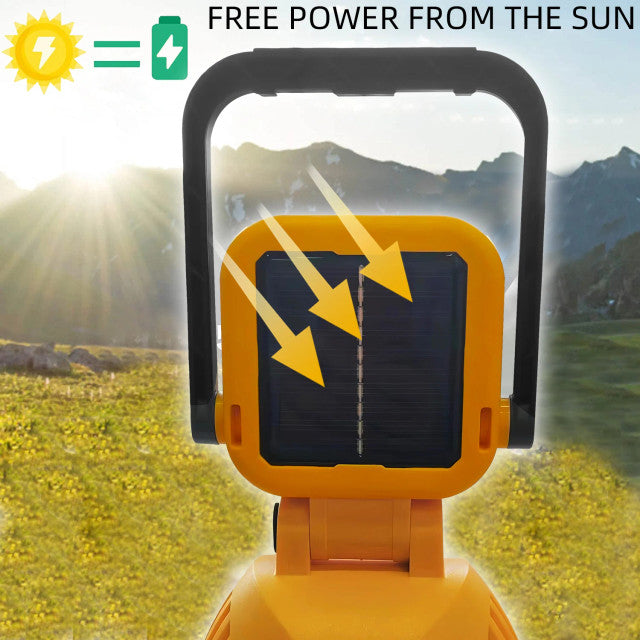 Lanterna portabila multifunctionala cu incarcare solara si reincarcabila prin USB — Ambient
