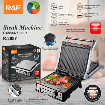 Gratar Electric RAF R.2687 – 2000W — Mai Mult Confort în Bucătărie