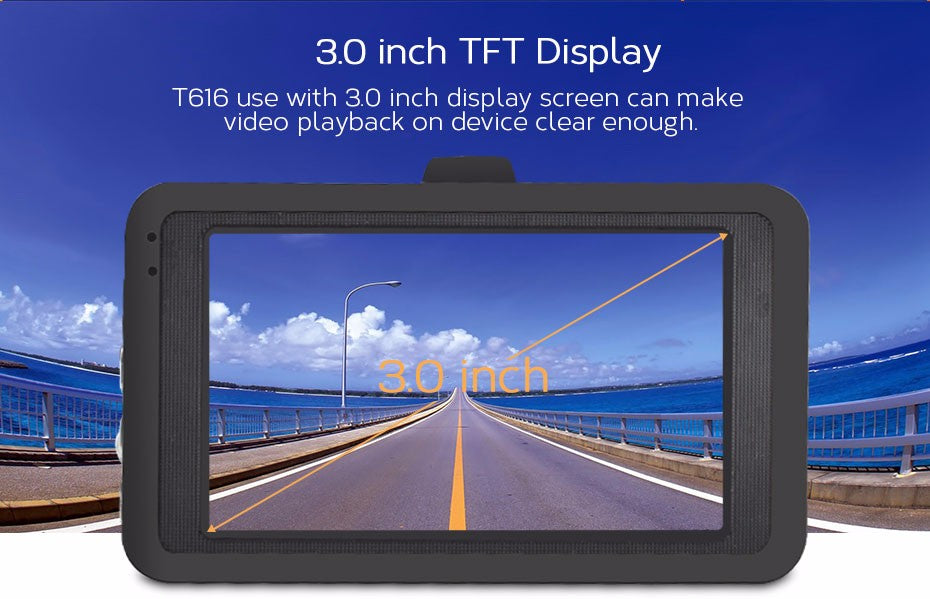 Camera auto DVR 1080P Full HD display 3 inch — Control și Siguranță Zi de Zi